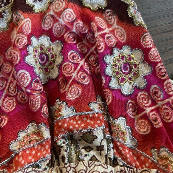 Anthropologie Revolve Boemo Boho Hippie Multi Pattern Maxi Sundress Size M - Picture 14 of 15